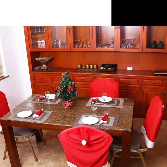 NEW Set Of 10-Pieces Christmas Hat Bottle Cutlery Holders - Picture 9 of 9